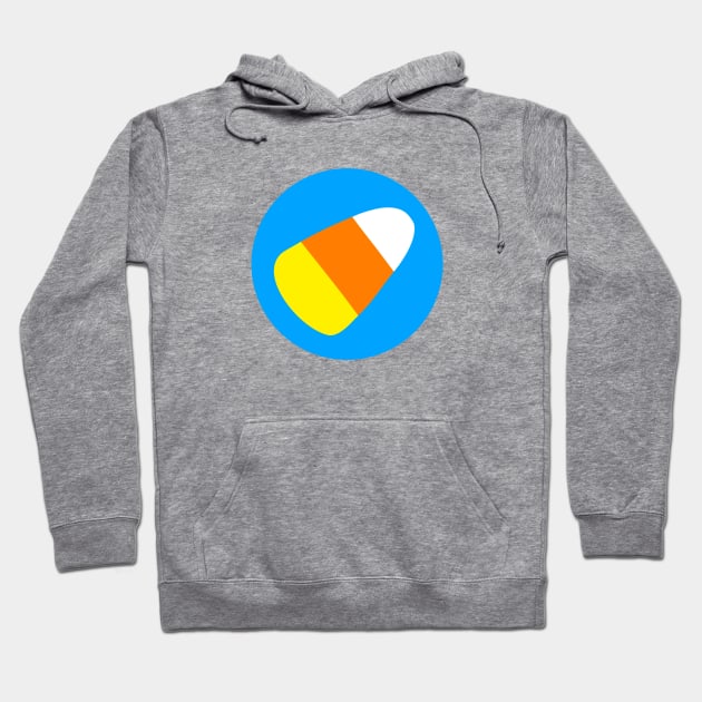 Candy Corn on Blue Hoodie by AKdesign